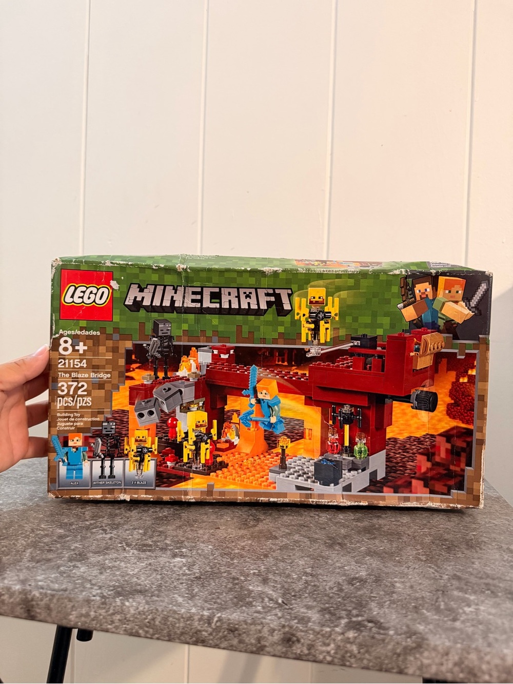 LEGO Minecraft The Blaze Bridge Building Set - Red, Yellow, Orange